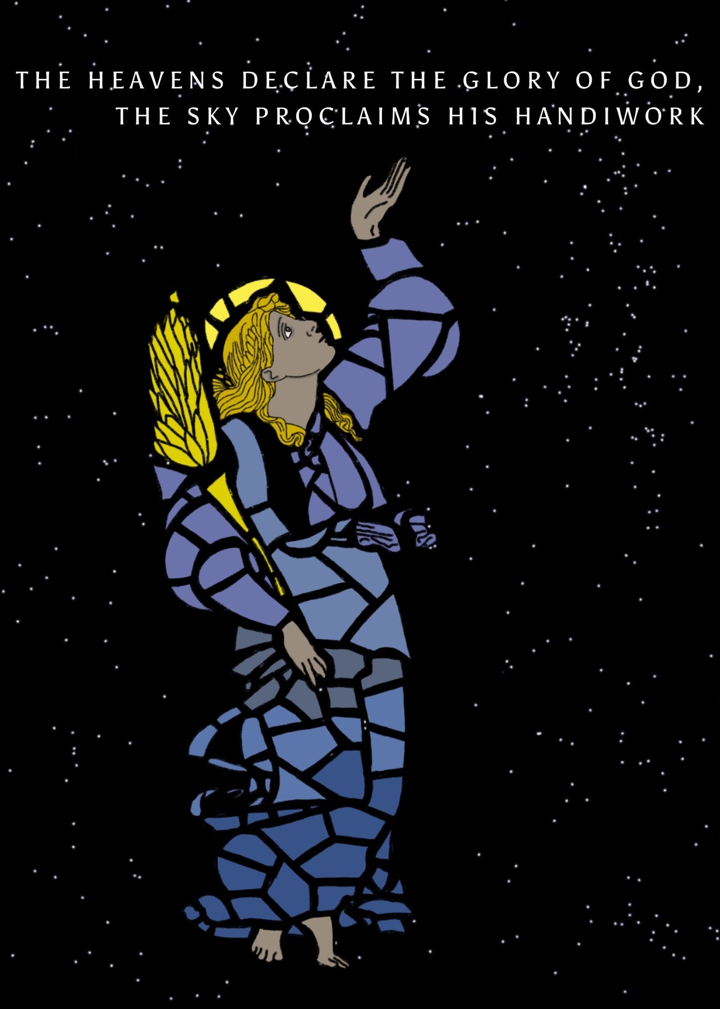 The Sky Proclaims His Handiwork Psalm Inspired Christian Art Digital Print