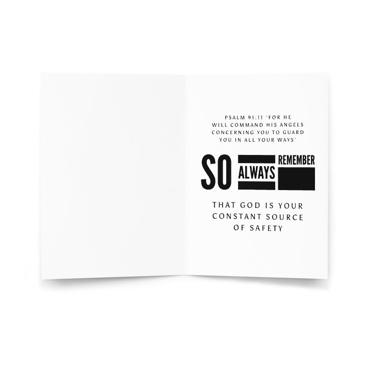 Archangel Michael Faith Psalm 91:11 Inspired Sentimental Christian Greeting Card