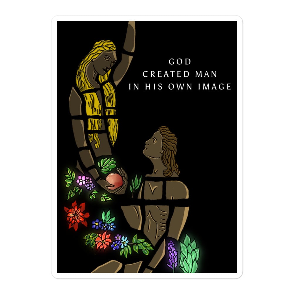 Adam And Eve Genesis Inspired Christian Art Stickers