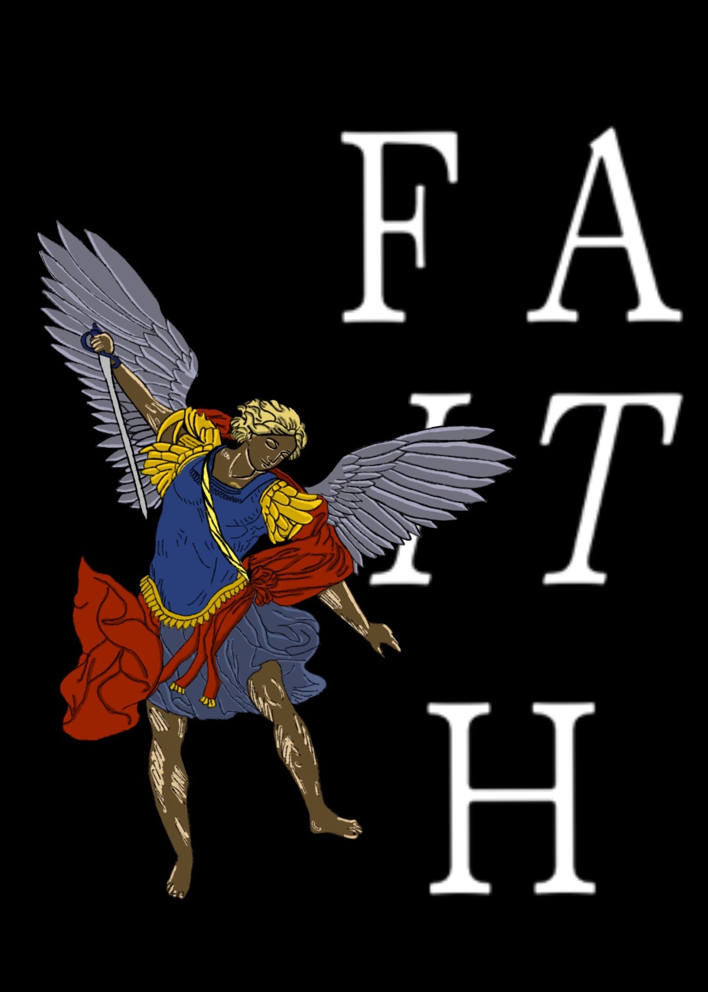 Archangel Michael Bible Inspired Christian Art Digital Print