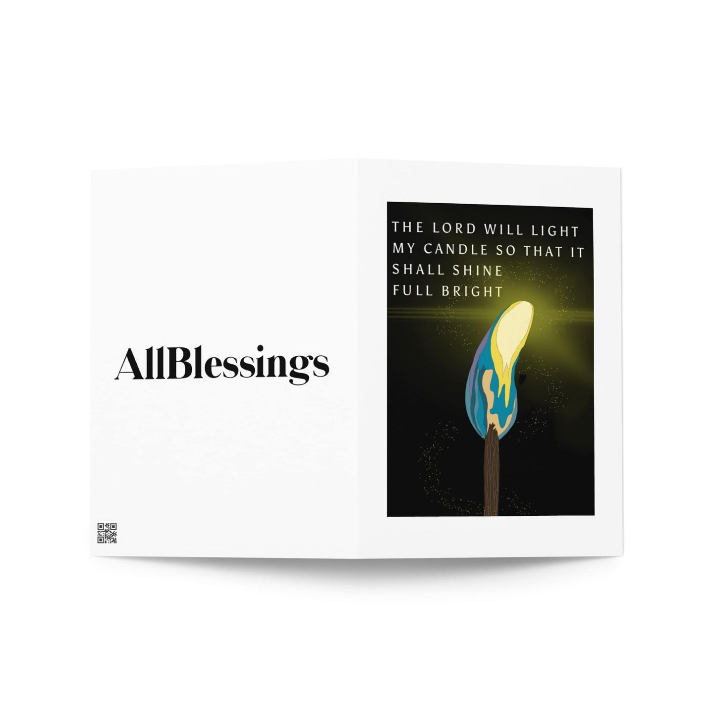 'Light My Candle' Psalm 18:28 Sentimental Christian Greeting Card