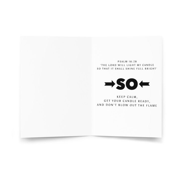 'Light My Candle' Psalm 18:28 Sentimental Christian Greeting Card