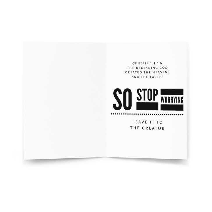 'In The Beginning God Created' Genesis 1:1 Sentimental Christian Greeting Card