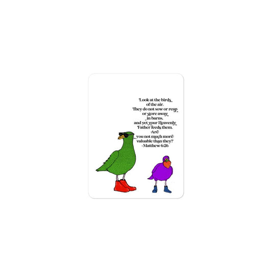 Are You Not Much More Valuable Than They Matthew 6:26 Christian Art Stickers