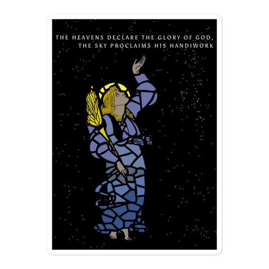 'The Sky Proclaims His Handiwork' Psalm 19:1 Inspired Christian Art Stickers